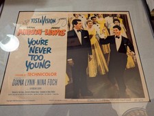 Dean Martin And Jerry Lewis Dual Signed Original lobby poster Framed
