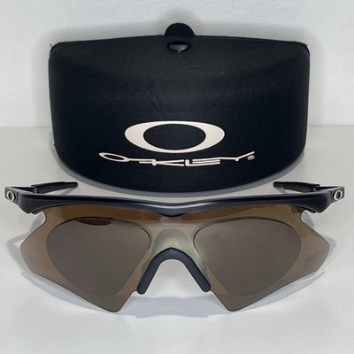 Oakley Vintage Black M Frame Sunglasses Brown Interchangeable Lenses With Case