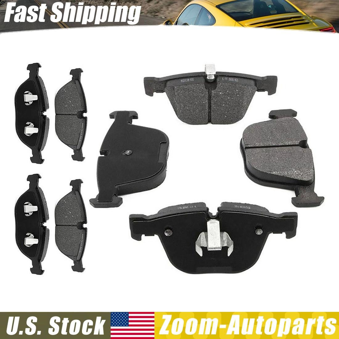 Front & Rear Brake Pads Kit For 2000 2001 2002 2003 2004 2005 Bentley Arnage