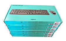 LOT of 6 Logitech MK200 Media Corded Keyboard  Mouse Combo NEW FACTORY SEALED 