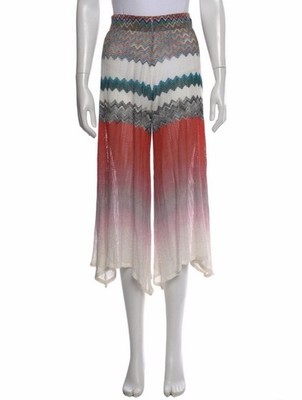 Missoni Mare Multicolor Zigzag Knit Capri Pants Size 38