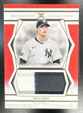 Max Fried 2025 Topps Definitive Collection #DJRC-MF Jumbo Relic Red /5 KG
