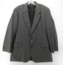 VINTAGE Brooks Brothers Sport Coat Men 44 Gray Brooksease Blazer Wool Glen Plaid