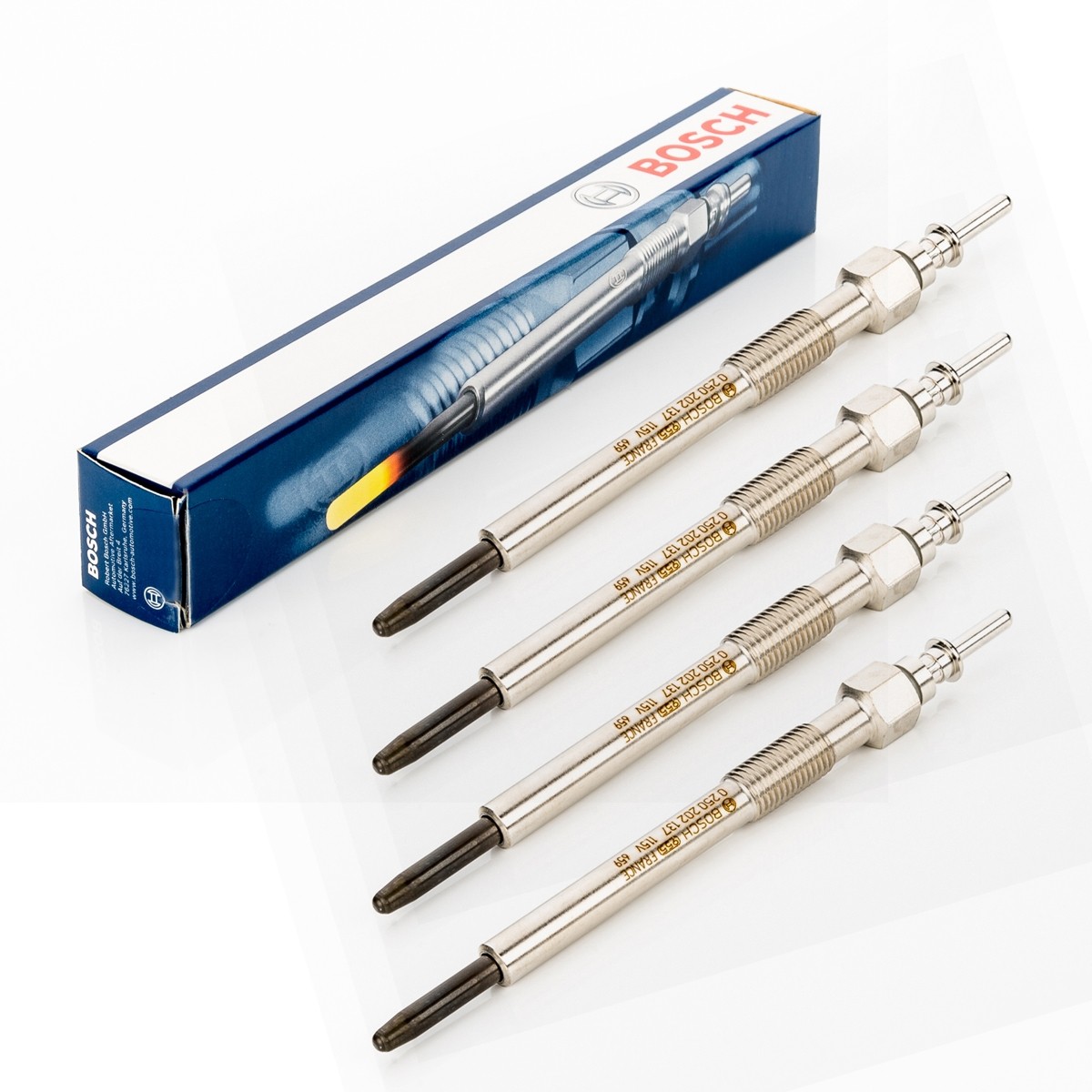 4X Glow Plugs Original BOSCH 0250202137 For Honda Civic VII 7 Hatchback 1.7 CTDI