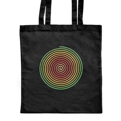 'Colourful Concentric Spiral' Classic Black Tote Shopper Tasche (ZB00027353)