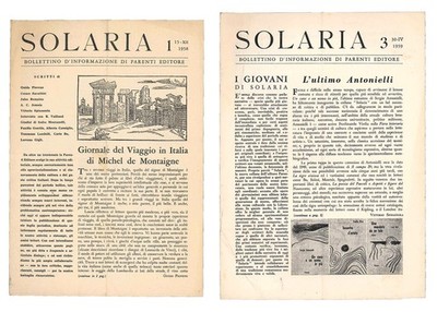 Solaria. Zwei Hefte: 1958, Nr. 1; 1959, Nr. 3.