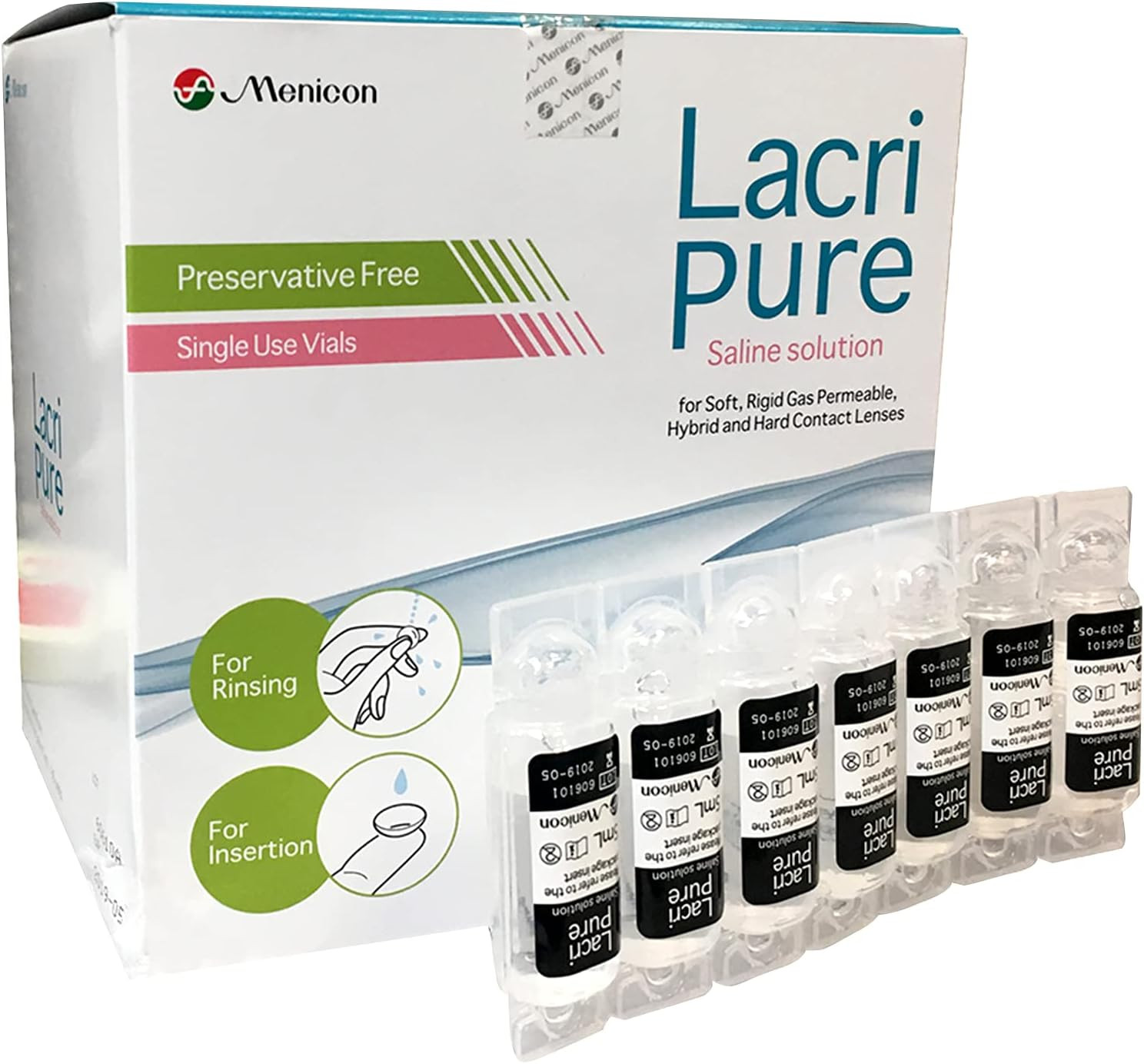 Lacripure Saline Contact Lens Solution, for Lens Rinse & Ins