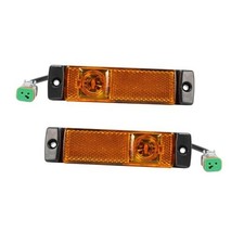 2PCS LED side marker light Amber Fairing Light 12V Side Hood Indicator Lamps