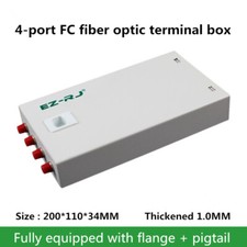 4-port FC fiber optic terminal box thickened 1.0MM full flange  pigtail