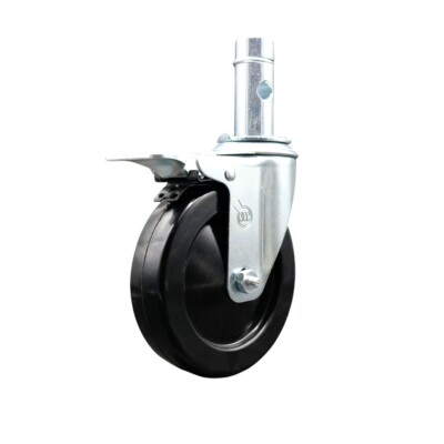 5 Inch Scaffold Caster w/ 1-3/64 Inch Round Grip Ring Stem -Service Caster Brand