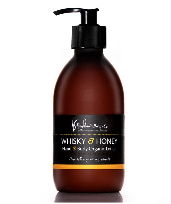 Highland Soap Co Scottish Whisky And Honey Organic Hand And Body Lotion