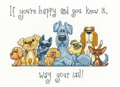 Wag Your Tail - 14ct Aida Cross Stitch Kit