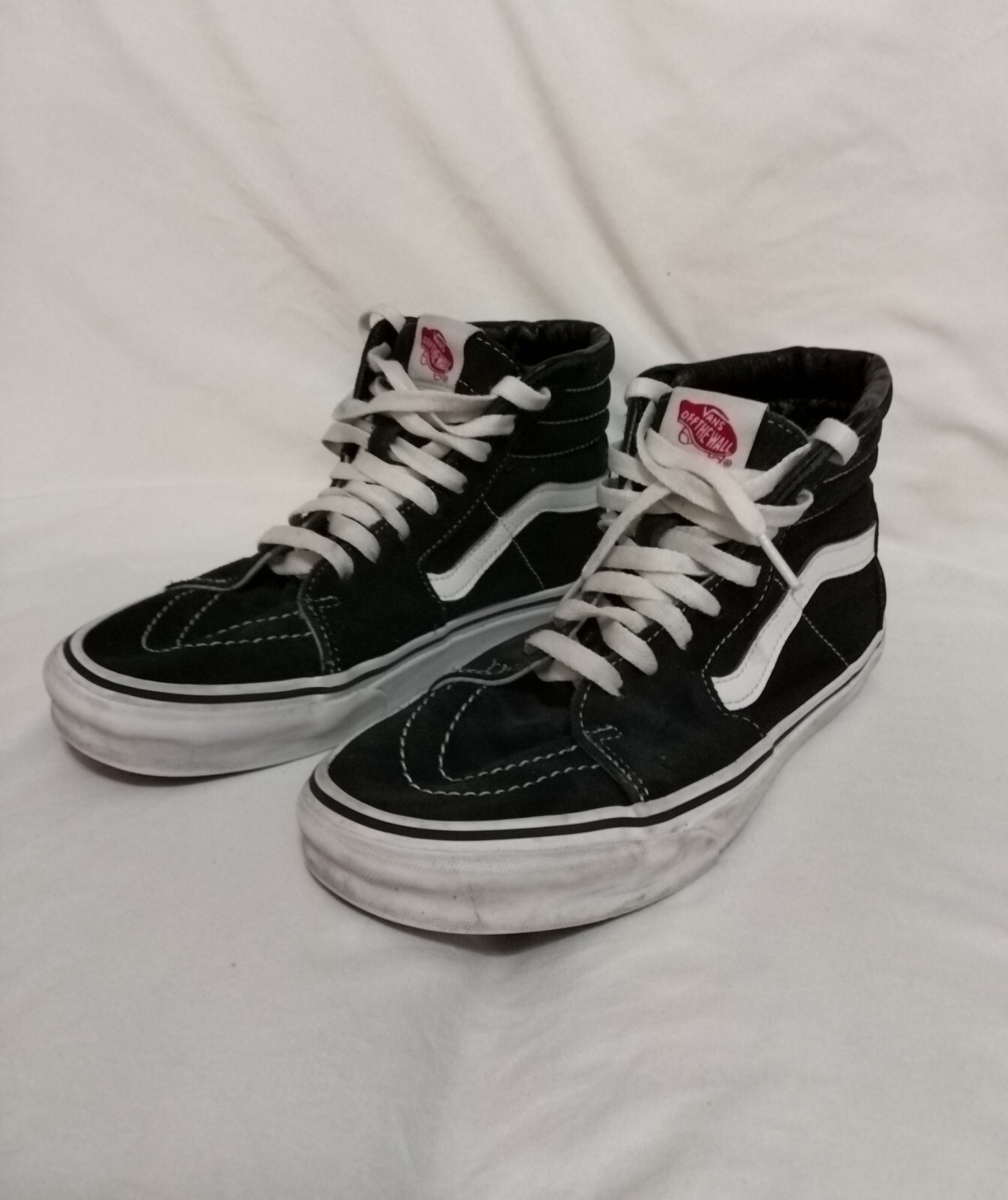 VANS OFF THE WALL Black & White High Top Skate Sneakers Shoes Men’s 7.5