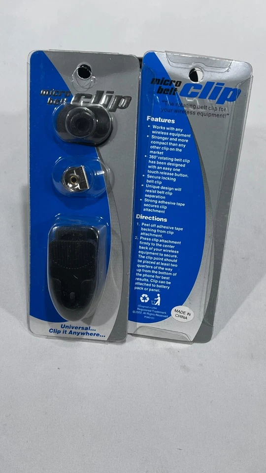 Clip de cinturón micro giratorio negro universal - Lote de 10 Foto 2 de 3