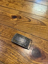 Vintage Tiffany Studio NY Solid Brass Belt Buckle Advertising Philadelphia Rail