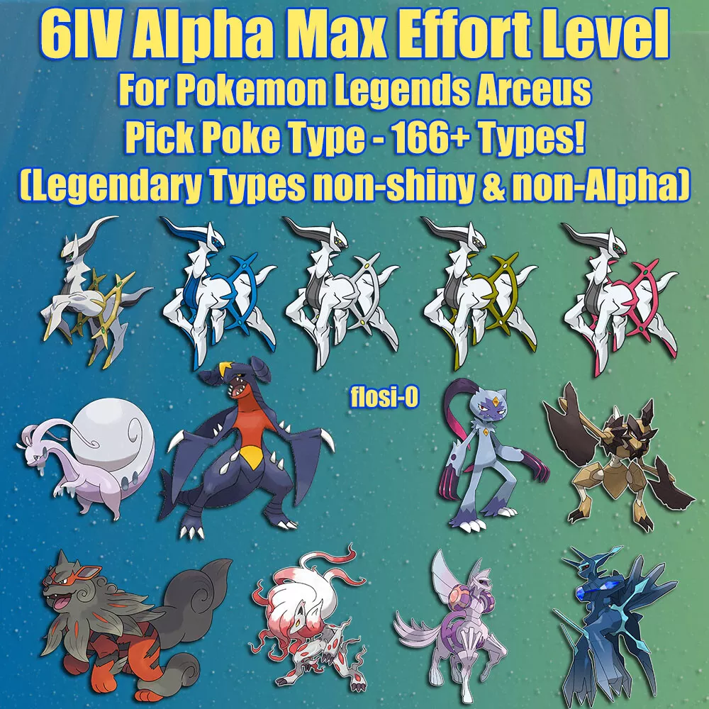 Giratina Origin Shiny Legends Pokémon Arceus 6 IV Max Effort