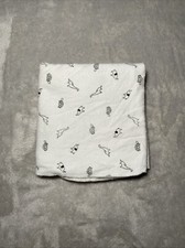 Baby Receiving Blanket Dinosaur Turtle Elephant Soft White Flannel Swaddle Lovey