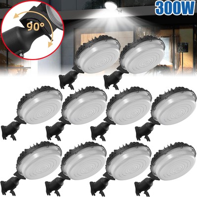 10 PACK 300W LED Barn Yard Street Ouoor Security Light Dusk to Dawn Flood Light