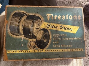 SCARCE FIRESTONE TIRE ADVERTISING DISPLAY SIGN