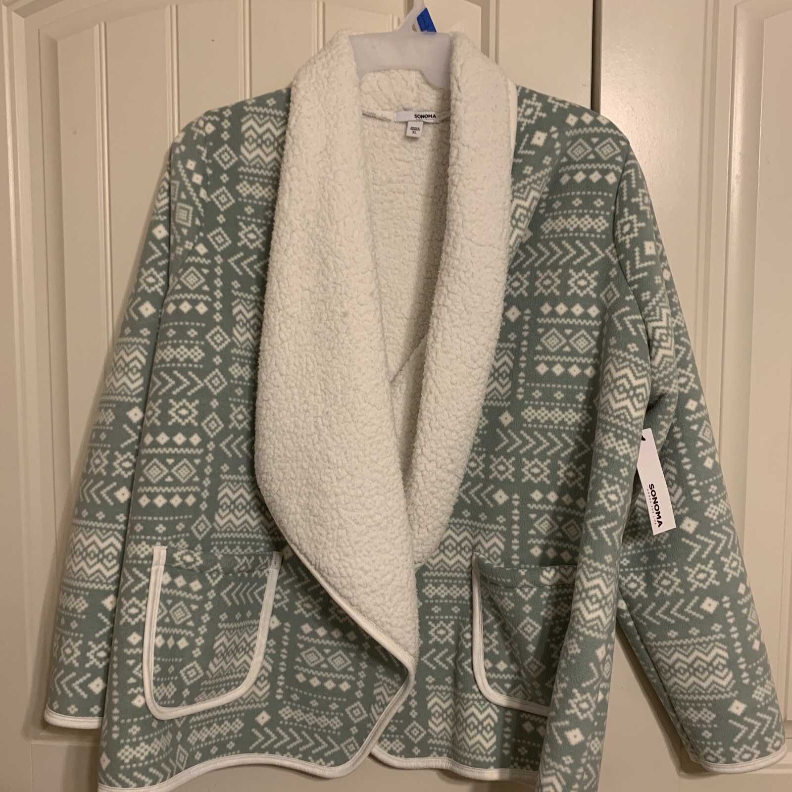 ホワイトブラウン WIND AND SEA Soft Pile Cardigan Lサイズ