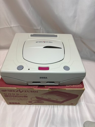 Sega Saturn SS white console HST-0014 Complete NTSC-J Tested Fedex Japan Import - 第 2/8 張圖片