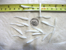 200-1 1/4"-FLUKES-GLOW-crappie-panfish-minnows-soft grubs-jigs-scent-split tails