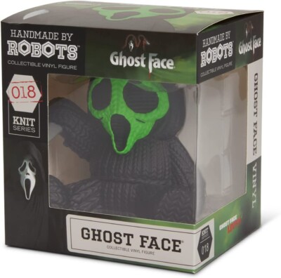 HANDMADE BY ROBOTS - SCREAM GHOST FACE GRÜN 5'' VINYL FIGUR STRICK SERIE 018 NEU