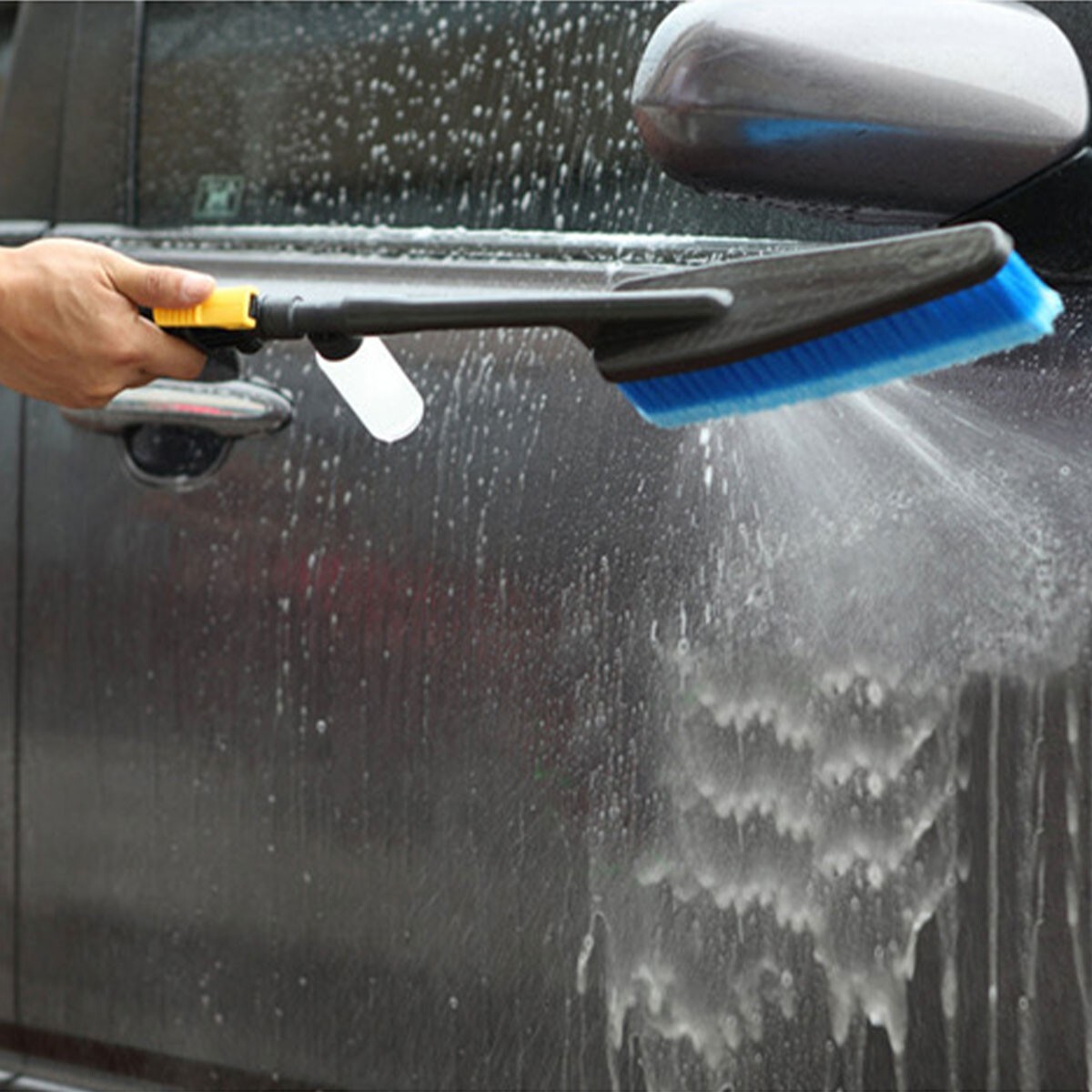 Car Wash Brush Hose Adapter Cleaning Water Spray Nozzle Truck Washing