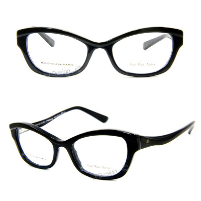BALENCIAGA PARIS BAL0089 UHN Cat Eye Black 51/19/140 Eyeglasses Italy New  - Main Image