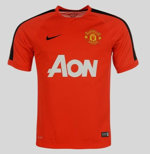 MENS NIKE MANCHESTER UNITED 2014/15 TRAINING FOOTBALL SOCCER SHIRT