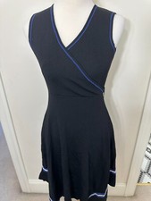 Anthropologie Maeve Navy Blue Knit A Line Sleeveless Sweater Dress Women Sz XS