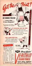 VINTAGE 1944 VERITHIN COLORED PENCILS EAGLE PENCIL COMPANY PRINT AD