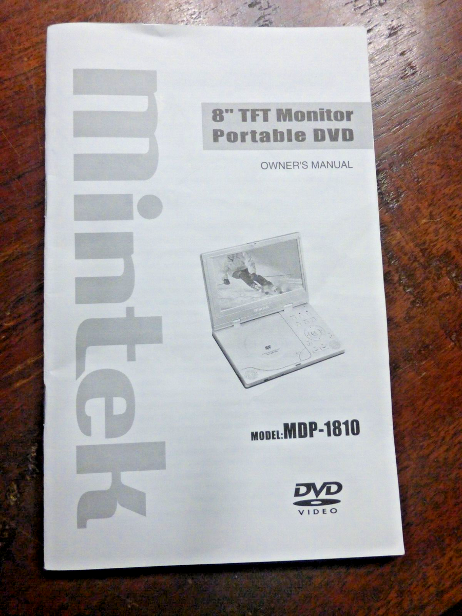 Mintek 8-inch Portable DVD Player (MDP-1810) owners manual | eBay