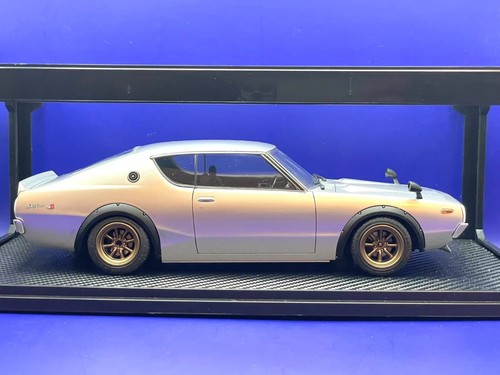 *RARE* Ignition Model 1/18 Nissan Skyline 2000 GT-R KPGC110 Silver EARLY VERSION - Picture 3 of 15