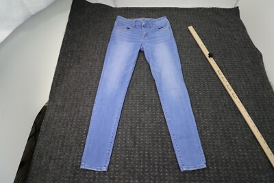 American Eagle Jeggings Womens Size 30 x 29 Blue Mid Rise Zip Fly Cotton Blend