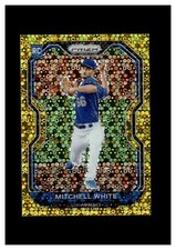 2021 Panini Prizm Prizms Gold Donut Circles #129 Mitchell White RC 5/10 Dodgers