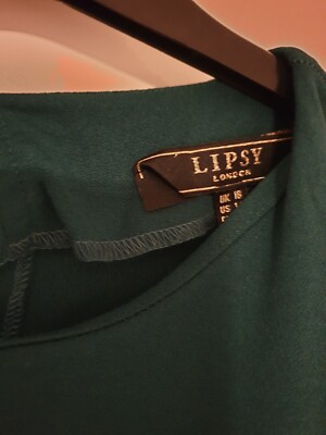 Women's Uk18 Lipsy London Emerald Green Dress Long Sleeve | eBay
