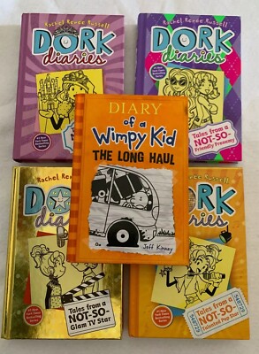 Dork diaries And Diary Of A Wimpy Kid Lot of 5 Hardcover | eBay
