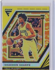 2022-23 Panini Flux Rookies Sunrise Prizm Shaedon Sharpe #207 Rookie RC