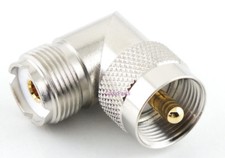 UHF Male to UHF Female Coax Adapter Connector 90 Degree - USA Ham Radio Seller