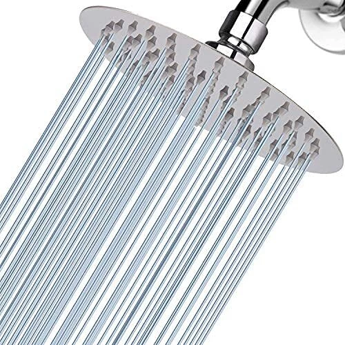 6” High Pressure Rain Shower Head - 304 Stainless Steel Round Shower Heads