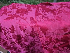 Christmas Tablecloths 90" Round; 60"x 120"; 60"x 144"; pick RED, GREEN or GOLD