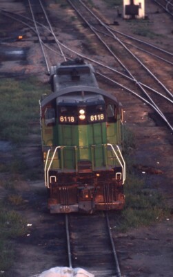 Unbekannte Eisenbahn Zug Lokomotive 6118 Original 1975 Foto Dia