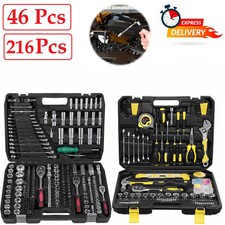 108/216PCS Socket Set Kit Mechanics Tool Ratchet Wrench Car Repair Toolset Case