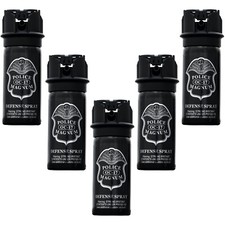5 POLICE MAGNUM Pepper Spray Security 2oz FlipTop Fogger Self Defense Protection