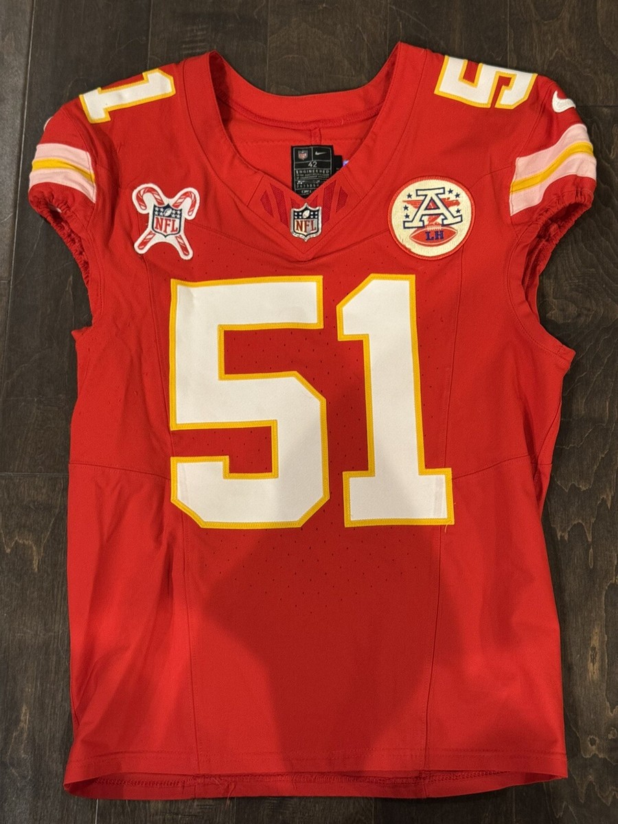 Kansas City Chiefs 12/21/2024 Christmas Patch Game Issued Jersey