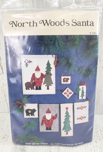 Wild Goose Chase QUILT KIT North Woods Santa Quilt Kit #206 UNUSED