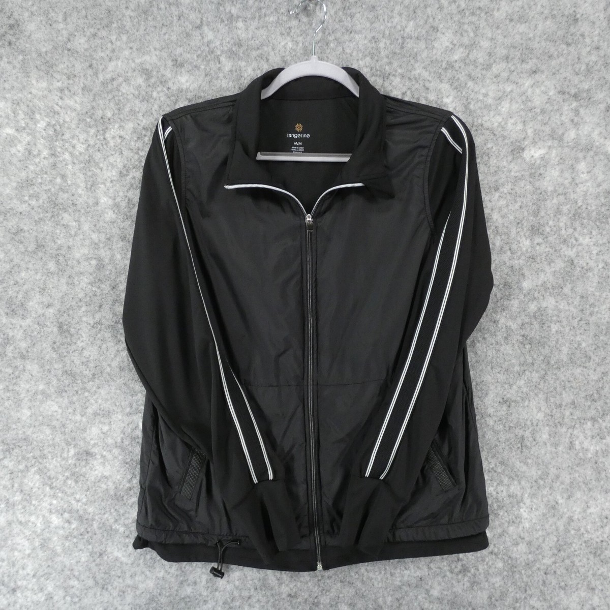 Tangerine Jacket Womens Medium Black Full Zip Softshell Workout