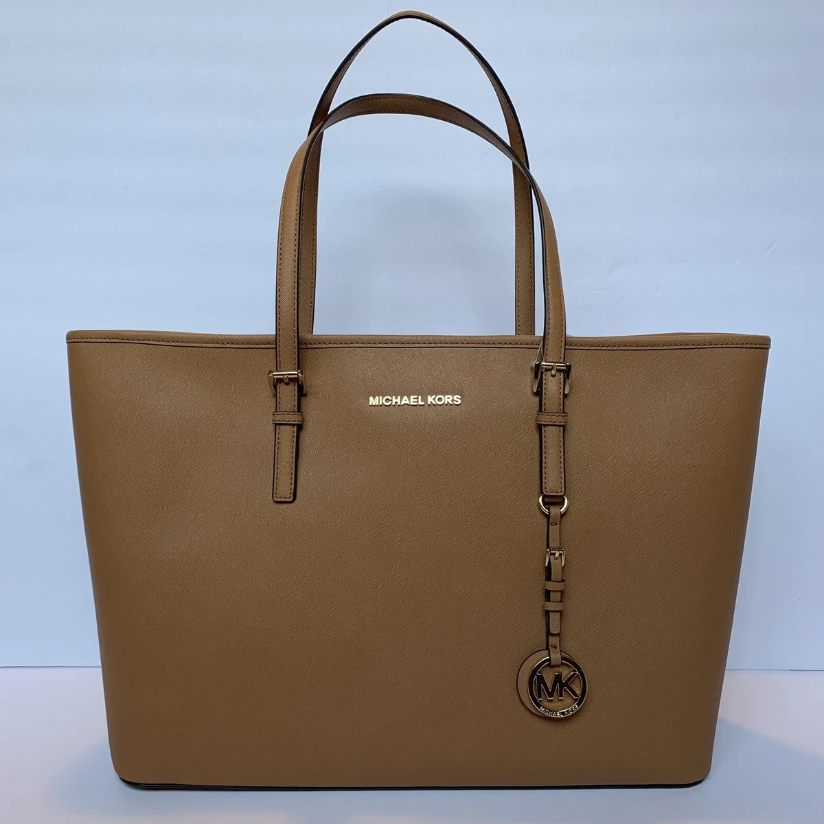 Michael Kors Jet Set Medium Travel Saffiano Leather Tote - Acorn  30T5GTVT2L-532