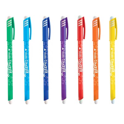 Penne Tratto Cancellik Cancellabile 4 Pezzi Nero Blu Rosso E Verde